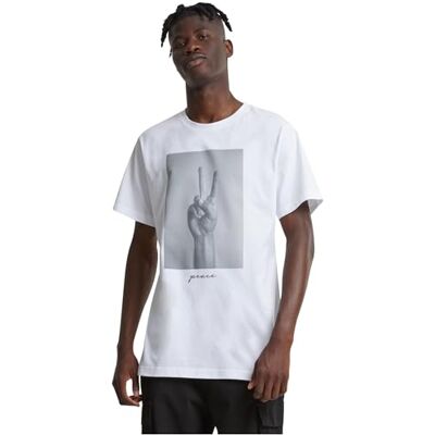 herr Peace Sign Tee XXL vit, Vit, XXL herr Peace Sign Tee XXL vit, Vit, XXL