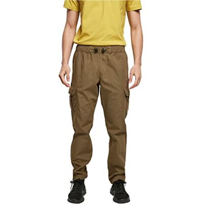 Urban Classics Herr ripstop cargobyxor, avslappnade herrbyxor av bomull twill i perfekt passform, storlekar XS-5XL, finns i tre färger, tiniolive, L Urban Classics Herr ripstop cargobyxor, avslappnade herrbyxor av bomull twill i perfekt passform, storlekar XS-5XL, finns i tre färger, tiniolive, L