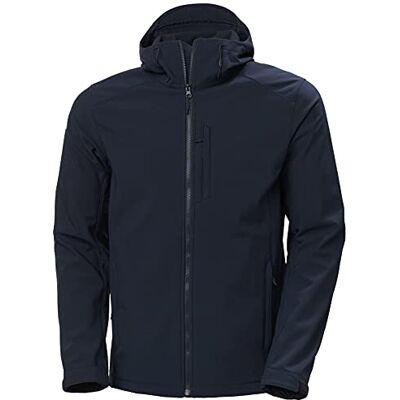 Helly Hansen Mens Paramount Hooded Softshell Jacket, S, Navy Helly Hansen Mens Paramount Hooded Softshell Jacket, S, Navy