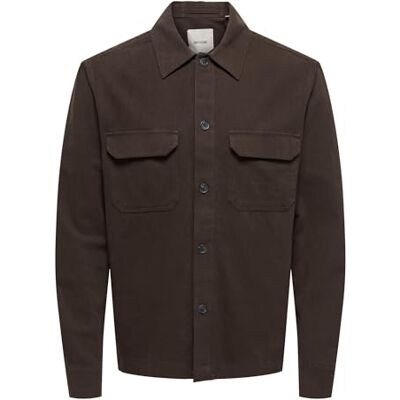 Only & Sons Onscolt Reg L/S 0570 Shirt Noos, Kaffeböna, S Only & Sons Onscolt Reg L/S 0570 Shirt Noos, Kaffeböna, S