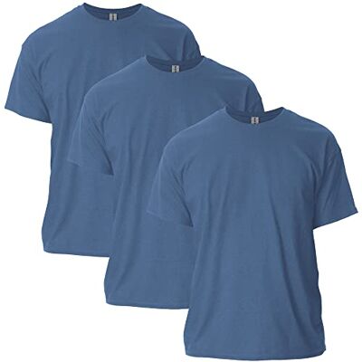 Gildan T-shirt (3-pack) för män, Heather Indigo (3-pack), XXL Gildan T-shirt (3-pack) för män, Heather Indigo (3-pack), XXL