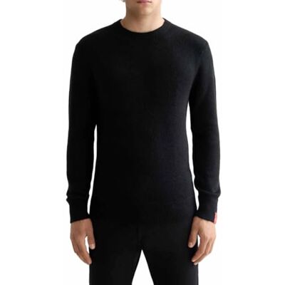 Scotch & Soda mjuk stickad normal passform rund hals, Meteorit 021, M Scotch & Soda mjuk stickad normal passform rund hals, Meteorit 021, M