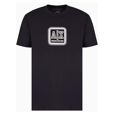 Giorgio Armani Men's Utility Edge, sustainable, sqaure-logotyp, normal passform, blå, S, djup marin, S Giorgio Armani Men's Utility Edge, sustainable, sqaure-logotyp, normal passform, blå, S, djup marin, S