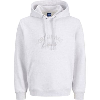 JACK & JONES Jorbleecker branding Sweat Hood Bf, Ljus vit, L JACK & JONES Jorbleecker branding Sweat Hood Bf, Ljus vit, L