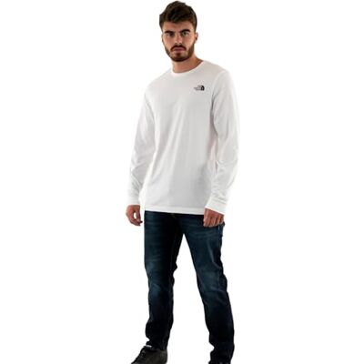 THE NORTH FACE Easy T-tröja med långa ärmar för män Tnf White XS THE NORTH FACE Easy T-tröja med långa ärmar för män Tnf White XS