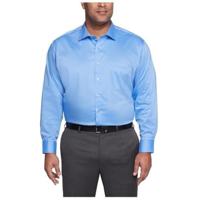 Van Heusen Herr ultra rynkfri klänning skjorta, blå frost, 19 tum hals 35-36 tum ärm Van Heusen Herr ultra rynkfri klänning skjorta, blå frost, 19 tum hals 35-36 tum ärm