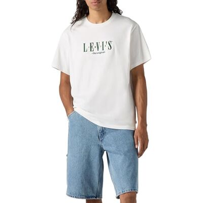 Levi's herr T-tröja Ss Relaxed Fit Tee, Serif Logo White+, L Levi's herr T-tröja Ss Relaxed Fit Tee, Serif Logo White+, L