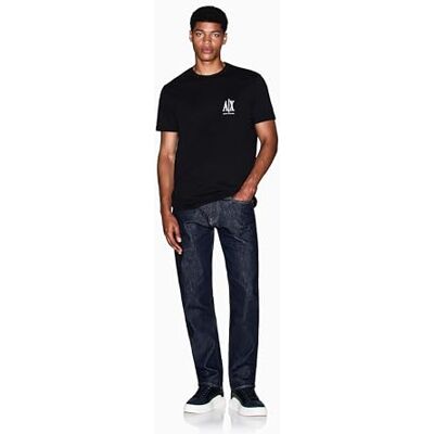Giorgio Armani Herr kortärmad sida monogram logo T-shirt, svart, XS, svart, XS Giorgio Armani Herr kortärmad sida monogram logo T-shirt, svart, XS, svart, XS