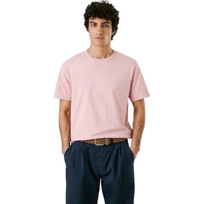 Pepe Jeans herr kontrast Connor t-shirt, rosa (ASH rosa), M, Rosa (askrosa rosa), M Pepe Jeans herr kontrast Connor t-shirt, rosa (ASH rosa), M, Rosa (askrosa rosa), M