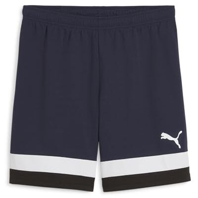 PUMA unisex-vuxen individualRISE shorts, Navy- vit, L PUMA unisex-vuxen individualRISE shorts, Navy- vit, L