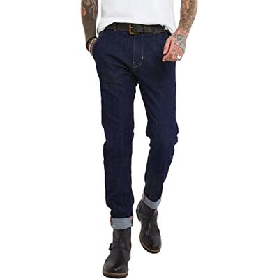 Joe Browns Herr avsmalnande passform indigo tvätt hållbara denim jeans, blå, 30 långa, 30/34, BLÅ, 30W x 34L Joe Browns Herr avsmalnande passform indigo tvätt hållbara denim jeans, blå, 30 långa, 30/34, BLÅ, 30W x 34L