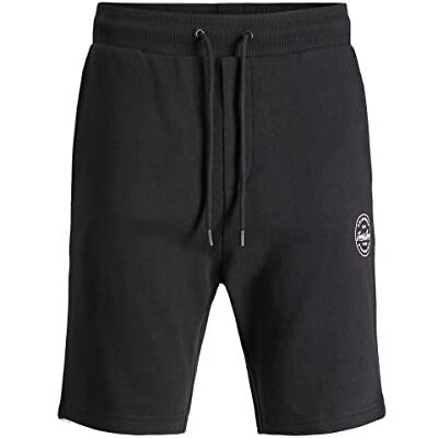 JACK & JONES JACK&JONES PLUS Mäns JPSTSHARK Sweat at PLS shorts, svart, 44 JACK & JONES JACK&JONES PLUS Mäns JPSTSHARK Sweat at PLS shorts, svart, 44