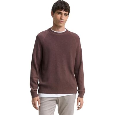 TOM TAILOR herrtröja, 39099 – väska brun melange, L TOM TAILOR herrtröja, 39099 – väska brun melange, L