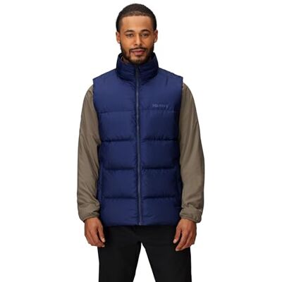 Marmot Män Guides Down Vest, Lätt Dunväst, Varm Vinterpuff, Vattenavvisande Quiltad Kappa, Vindtät Funktionsgilet, Packbar Friluftsjacka, Arctic Navy, XL Marmot Män Guides Down Vest, Lätt Dunväst, Varm Vinterpuff, Vattenavvisande Quiltad Kappa, Vindtät Funktionsgilet, Packbar Friluftsjacka, Arctic Navy, XL