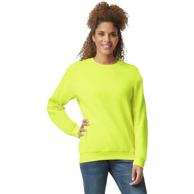 Gildan Sweatshirt Fleece Crewneck Sweatshirt, Stil G18000 Herr, Säkerhetsgrön, S Gildan Sweatshirt Fleece Crewneck Sweatshirt, Stil G18000 Herr, Säkerhetsgrön, S