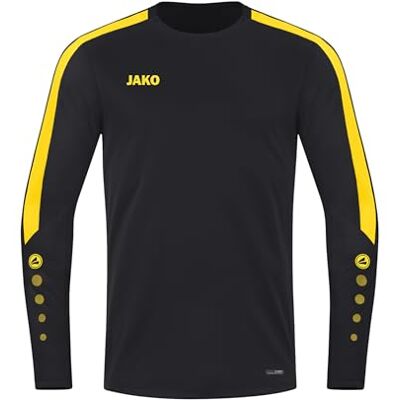 JAKO Sweatshirt för män, svart/citro, M JAKO Sweatshirt för män, svart/citro, M