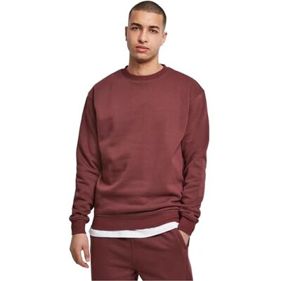 Urban Classics Sweatshirt för män, Crewneck fleecetröja, avslappnad tröja för män, lös passform, finns i många färgvarianter, storlekar S–5XL, Körsbär, XL Urban Classics Sweatshirt för män, Crewneck fleecetröja, avslappnad tröja för män, lös passform, finns i många färgvarianter, storlekar S–5XL, Körsbär, XL