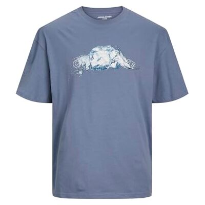 JACK & JONES JACK&JONES JCOSPLASH Tee SS Crew Neck GC, Flintad sten, XS JACK & JONES JACK&JONES JCOSPLASH Tee SS Crew Neck GC, Flintad sten, XS
