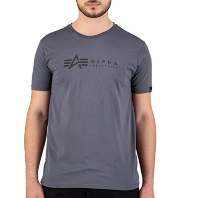 Alpha Industries Alpha Label T 2-pack T-shirt för herrar Greyblack/Black Alpha Industries Alpha Label T 2-pack T-shirt för herrar Greyblack/Black