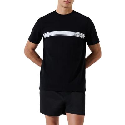 KARL LAGERFELD B.V Karl Lagerfeld, herr, elongated Logo Graphic Tee, svart, M, svart, M KARL LAGERFELD B.V Karl Lagerfeld, herr, elongated Logo Graphic Tee, svart, M, svart, M