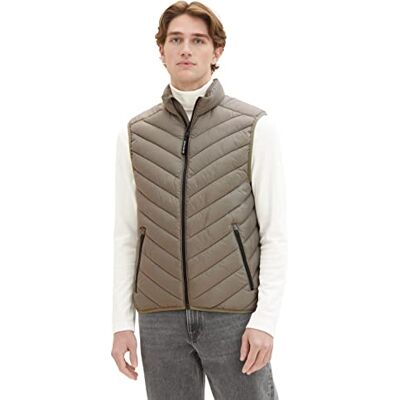 TOM TAILOR Män 1036072 väst, 32097-Smokey olivgrön, XL, 32097 – Smokey olivgrön, XL TOM TAILOR Män 1036072 väst, 32097-Smokey olivgrön, XL, 32097 – Smokey olivgrön, XL