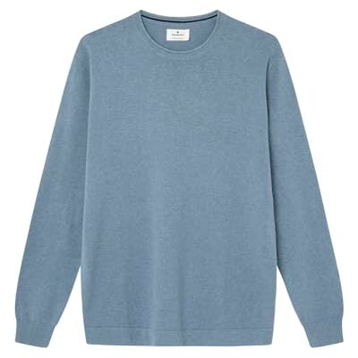 Springfield Tröja Basic Pullover för män, Medium blå, S Springfield Tröja Basic Pullover för män, Medium blå, S
