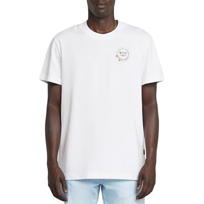 G-STAR RAW Gauge R T T-shirt för män, Vit (vit D25972-c336-110), XS G-STAR RAW Gauge R T T-shirt för män, Vit (vit D25972-c336-110), XS