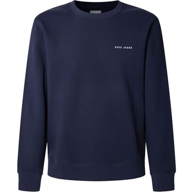 Pepe Jeans herr M BASIC SWEAT sweatshirt, blå (marinbrun), XL, Blå (marinblå), XL Pepe Jeans herr M BASIC SWEAT sweatshirt, blå (marinbrun), XL, Blå (marinblå), XL