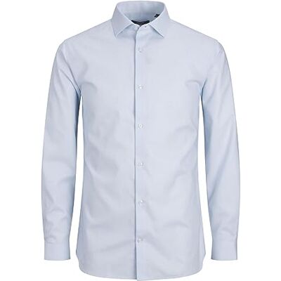 JACK & JONES Jprblaparker skjorta L/S Noos skjorta, Kashmirblå/passform: smal passform, S JACK & JONES Jprblaparker skjorta L/S Noos skjorta, Kashmirblå/passform: smal passform, S