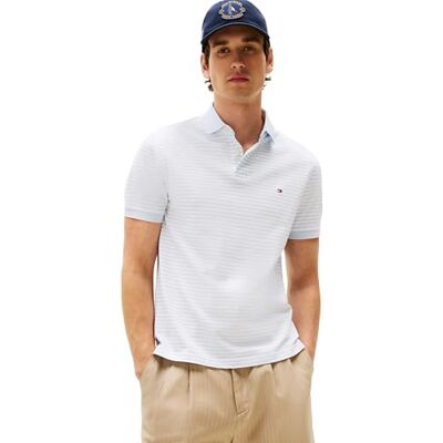 Tommy Hilfiger Herr S/S pikétröjor, Blå (Blåsig Blå/Vit), XS Tommy Hilfiger Herr S/S pikétröjor, Blå (Blåsig Blå/Vit), XS