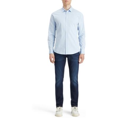 Scotch & Soda Mäns Core-Poplin, solid skjorta, Skjorta blå 6867, XXL Scotch & Soda Mäns Core-Poplin, solid skjorta, Skjorta blå 6867, XXL