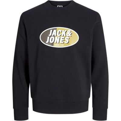 JACK & JONES JACK&JONES Jcoray Color Sweat Crew Neck FST, svart, S JACK & JONES JACK&JONES Jcoray Color Sweat Crew Neck FST, svart, S