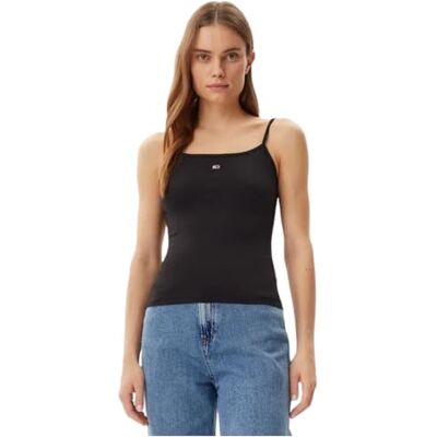 Tommy Jeans TJW Essential Strap TOP EXT DW0DW20675 andra t-shirts, svart (svart), XL, svart (svart), XL Tommy Jeans TJW Essential Strap TOP EXT DW0DW20675 andra t-shirts, svart (svart), XL, svart (svart), XL