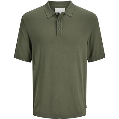 JACK & JONES Jprccwilliam Knit Polo Ss Sn, Fyrklöver, XL JACK & JONES Jprccwilliam Knit Polo Ss Sn, Fyrklöver, XL