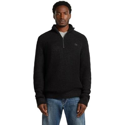 G-STAR Boucle Skipper Knit, Svart (Dk Black D27112-e213-6484), XXL G-STAR Boucle Skipper Knit, Svart (Dk Black D27112-e213-6484), XXL