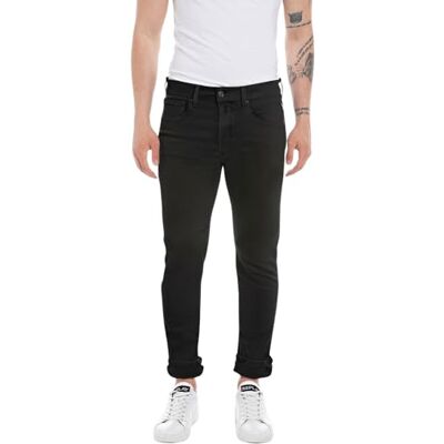 Replay Herr rak passform jeans Grover Forever Dark kollektion, 098 svart, 27W / 30L Replay Herr rak passform jeans Grover Forever Dark kollektion, 098 svart, 27W / 30L