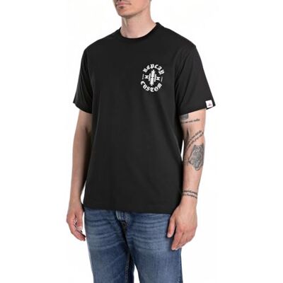 Replay herr tshirt, 098 svart, S Replay herr tshirt, 098 svart, S