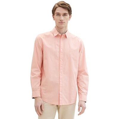 TOM TAILOR herrskjorta, 35192 – Hazy Koral Rose Stripe, L TOM TAILOR herrskjorta, 35192 – Hazy Koral Rose Stripe, L