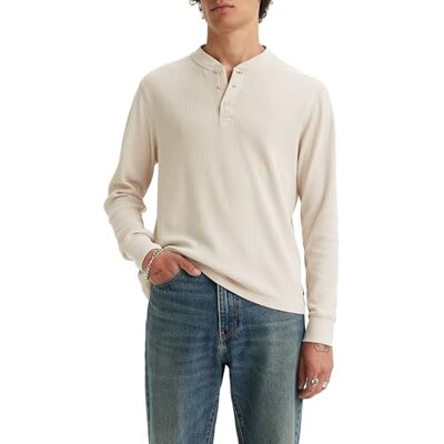 Levi's Long-Sleeve Thermal 3-Button Henley Shirt herr, Rainy Day, L Levi's Long-Sleeve Thermal 3-Button Henley Shirt herr, Rainy Day, L
