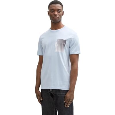 TOM TAILOR Denim T-shirt för män, 35249 – Ljusblå grå, XXL TOM TAILOR Denim T-shirt för män, 35249 – Ljusblå grå, XXL