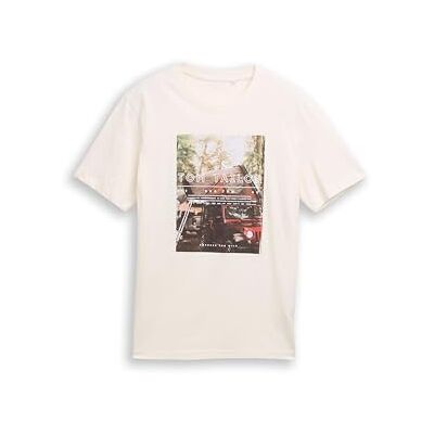 TOM TAILOR T-shirt för män, 10348 – Gardenia vit, M TOM TAILOR T-shirt för män, 10348 – Gardenia vit, M