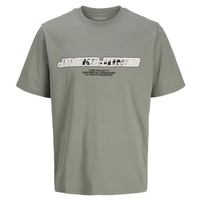 JACK & JONES herr Jcolido AOP Front Print Tee Ss Crew Neck, skugga, S JACK & JONES herr Jcolido AOP Front Print Tee Ss Crew Neck, skugga, S