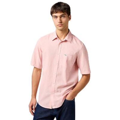 Wrangler SS 1 PKT skjorta, Silverrosa, L Wrangler SS 1 PKT skjorta, Silverrosa, L