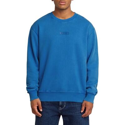G-STAR RAW tvättad avslappnad R Sw sweatshirt för män, Blå (Pop Blue Marte D26277-d688-h329), M G-STAR RAW tvättad avslappnad R Sw sweatshirt för män, Blå (Pop Blue Marte D26277-d688-h329), M