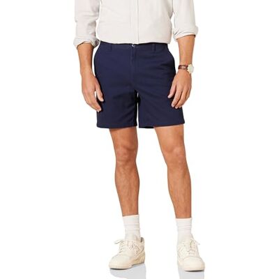 Amazon Essentials herr Slim-Fit 7" stretch chinos shorts, marinblå, 31 Amazon Essentials herr Slim-Fit 7" stretch chinos shorts, marinblå, 31