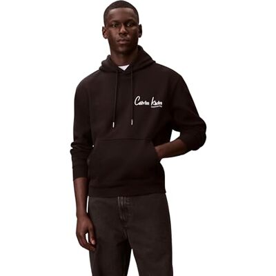 Calvin herr Eu 350Terry Ck grafisk huvtröja LV04RF234G tröjor, svart, M Calvin herr Eu 350Terry Ck grafisk huvtröja LV04RF234G tröjor, svart, M