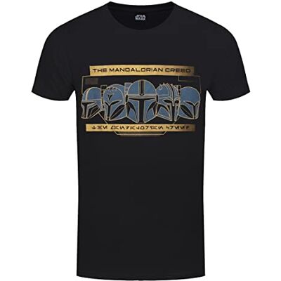 Disney T-shirt med kortärm The Mandalorian Row of Helmets Svart Unisex Disney T-shirt med kortärm The Mandalorian Row of Helmets Svart Unisex