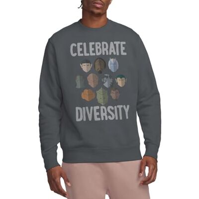 Star Trek The Celebrate Diversity Crew sweatshirt, Träkol, Large, Träkol, L Star Trek The Celebrate Diversity Crew sweatshirt, Träkol, Large, Träkol, L
