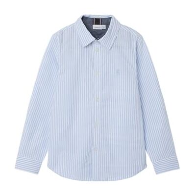 NAME IT Nkmnewsa Ls Shirt Noos, Campanula/ränder: ljus vit, 104 cm NAME IT Nkmnewsa Ls Shirt Noos, Campanula/ränder: ljus vit, 104 cm