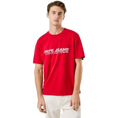 Pepe Jeans herr Matthew T-Shirt, röd (Rugby Red), S, Röd (Rugby röd), S Pepe Jeans herr Matthew T-Shirt, röd (Rugby Red), S, Röd (Rugby röd), S